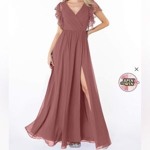 Azazie Zella Bridesmaid Dress in Desert Rose